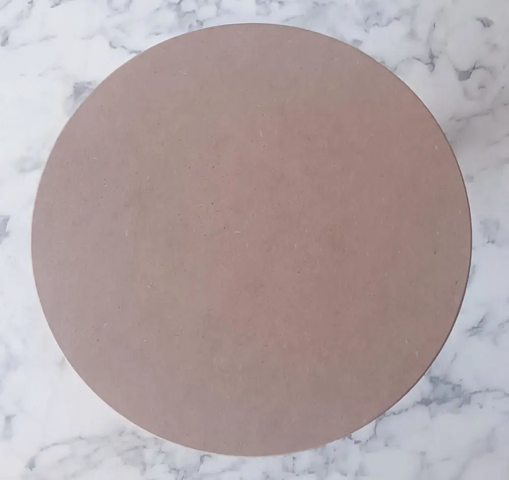 Hobi Adn 90192 Pasta Sunumluk Büyük Boy Ahşap MDF HAM Yuvarlak Ku