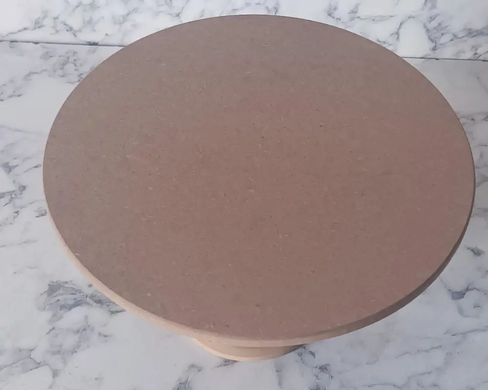 Hobi Adn 90192 Pasta Sunumluk Büyük Boy Ahşap MDF HAM Yuvarlak Ku