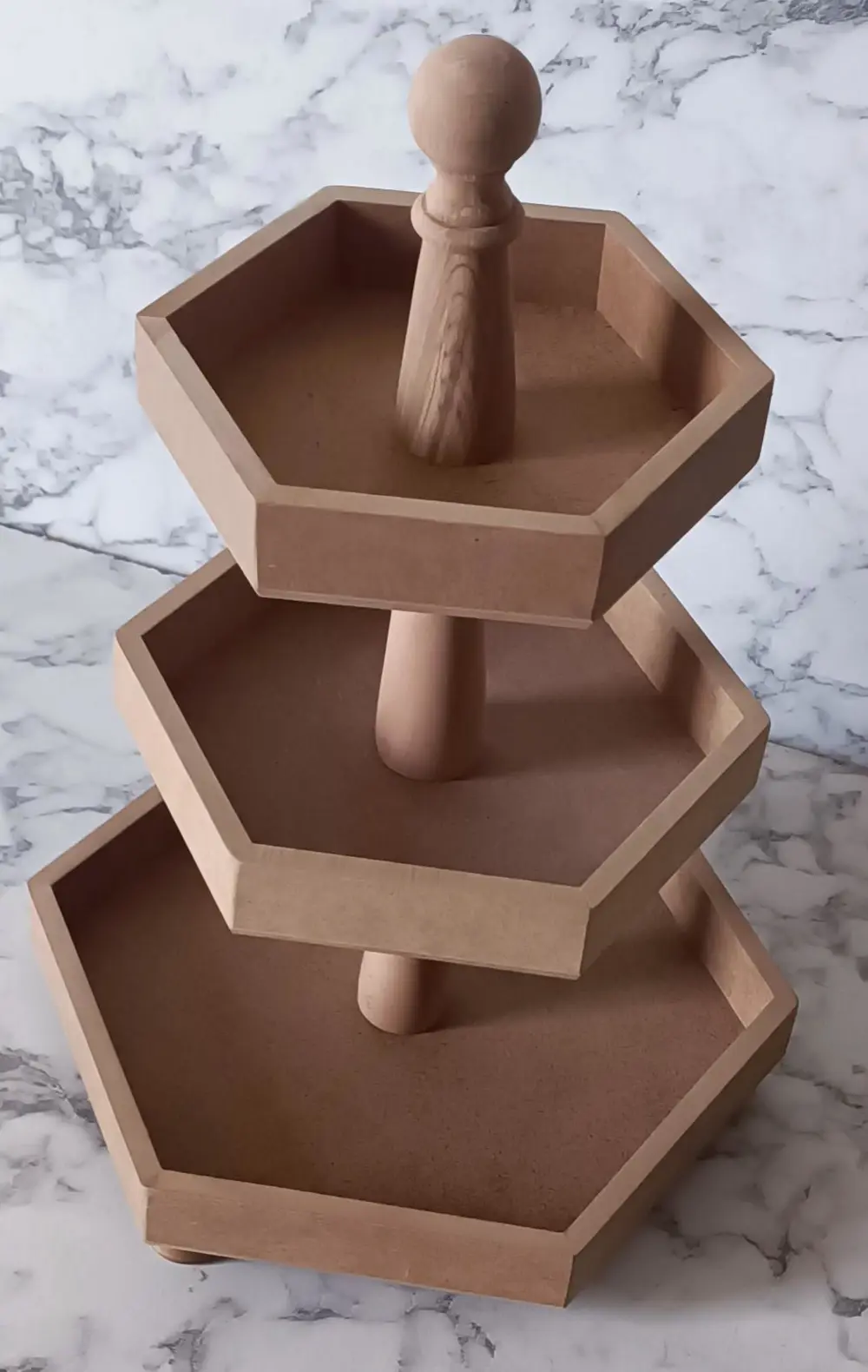 Hobi Adn 90194 Sunum Tabak HAM Çokgen 3 Kat  Kutuda Sevk El Yapım