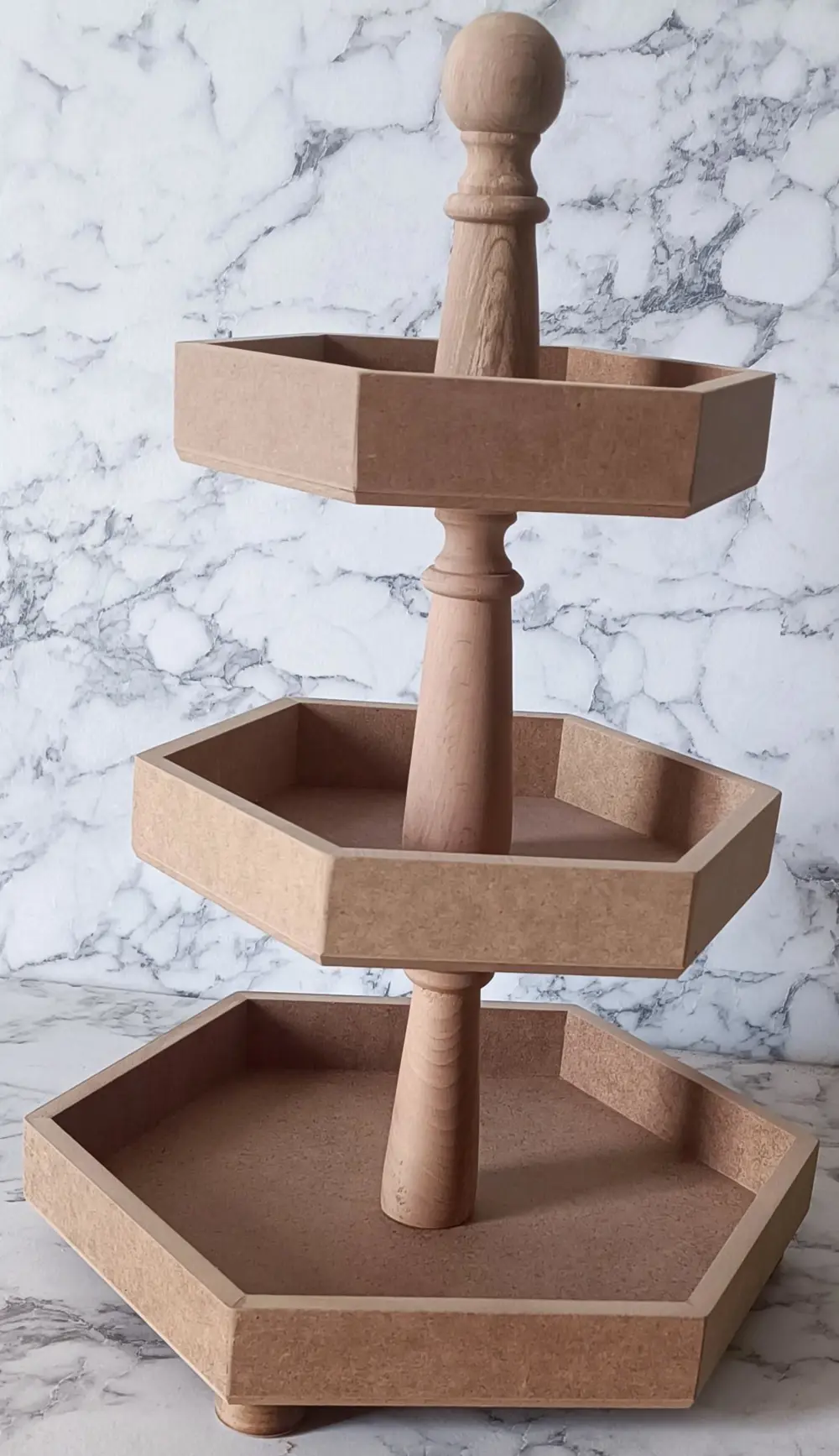 Hobi Adn 90194 Sunum Tabak HAM Çokgen 3 Kat  Kutuda Sevk El Yapım