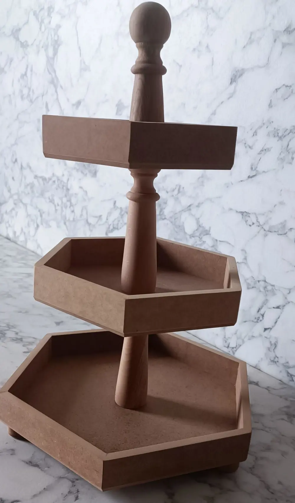 Hobi Adn 90194 Sunum Tabak HAM Çokgen 3 Kat  Kutuda Sevk El Yapım