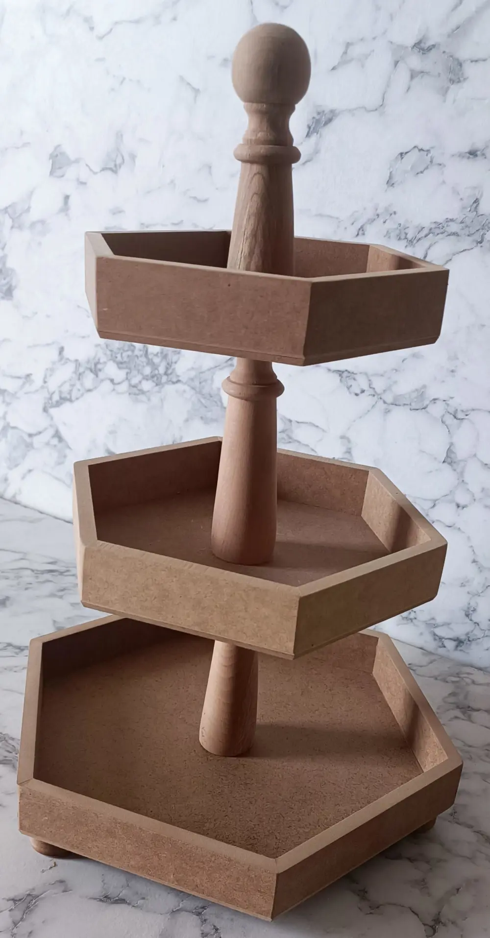 Hobi Adn 90194 Sunum Tabak HAM Çokgen 3 Kat  Kutuda Sevk El Yapım