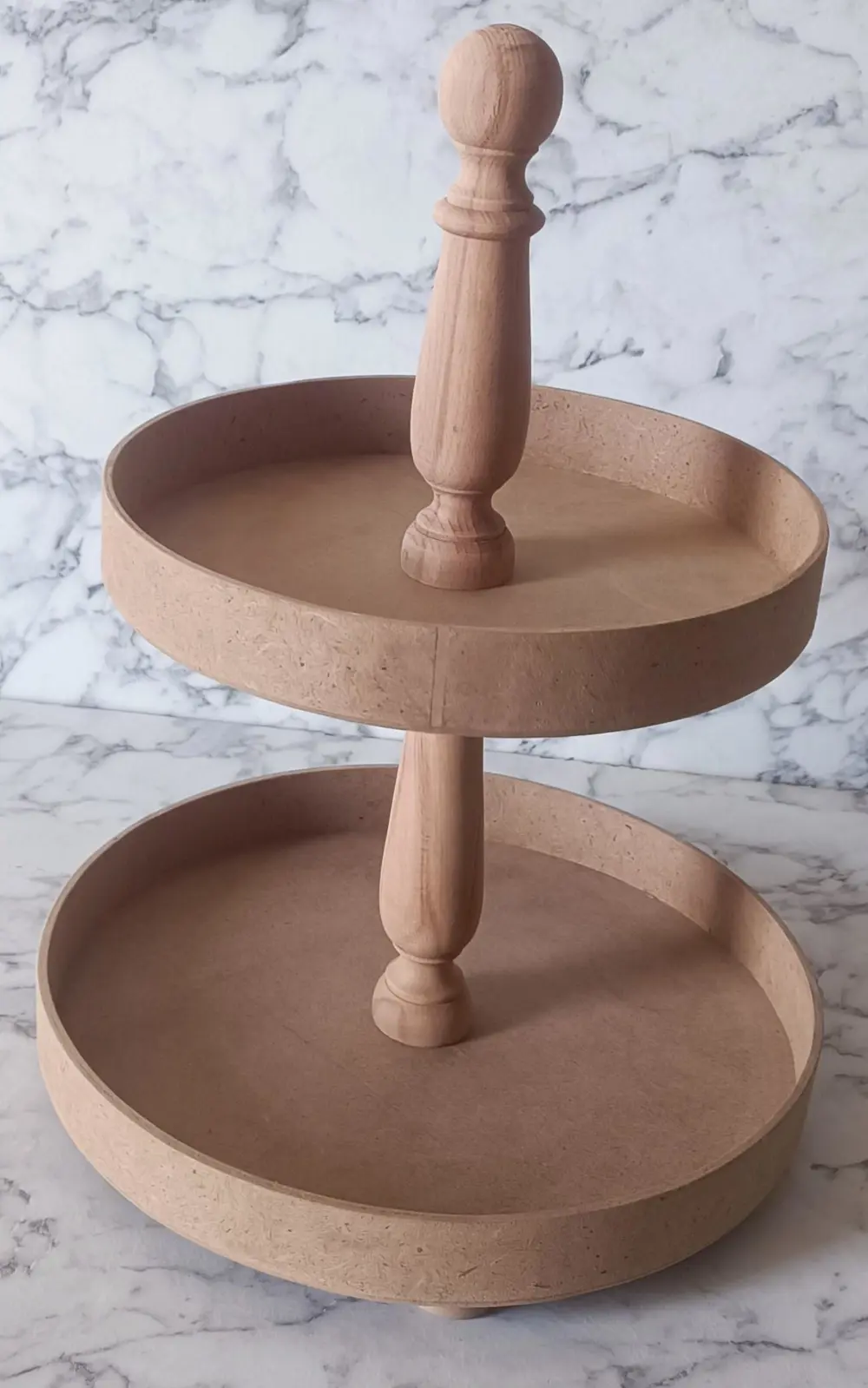 Hobi Adn 90195 Sunumluk İkili Set HAM Yuvarlak Kayın MDF  Kutuda 