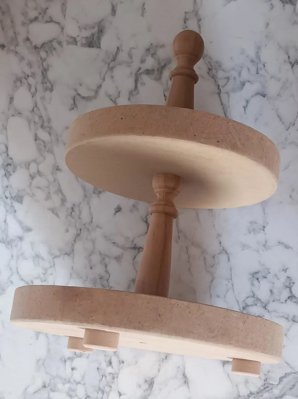 Hobi Adn 90195 Sunumluk İkili Set HAM Yuvarlak Kayın MDF  Kutuda 