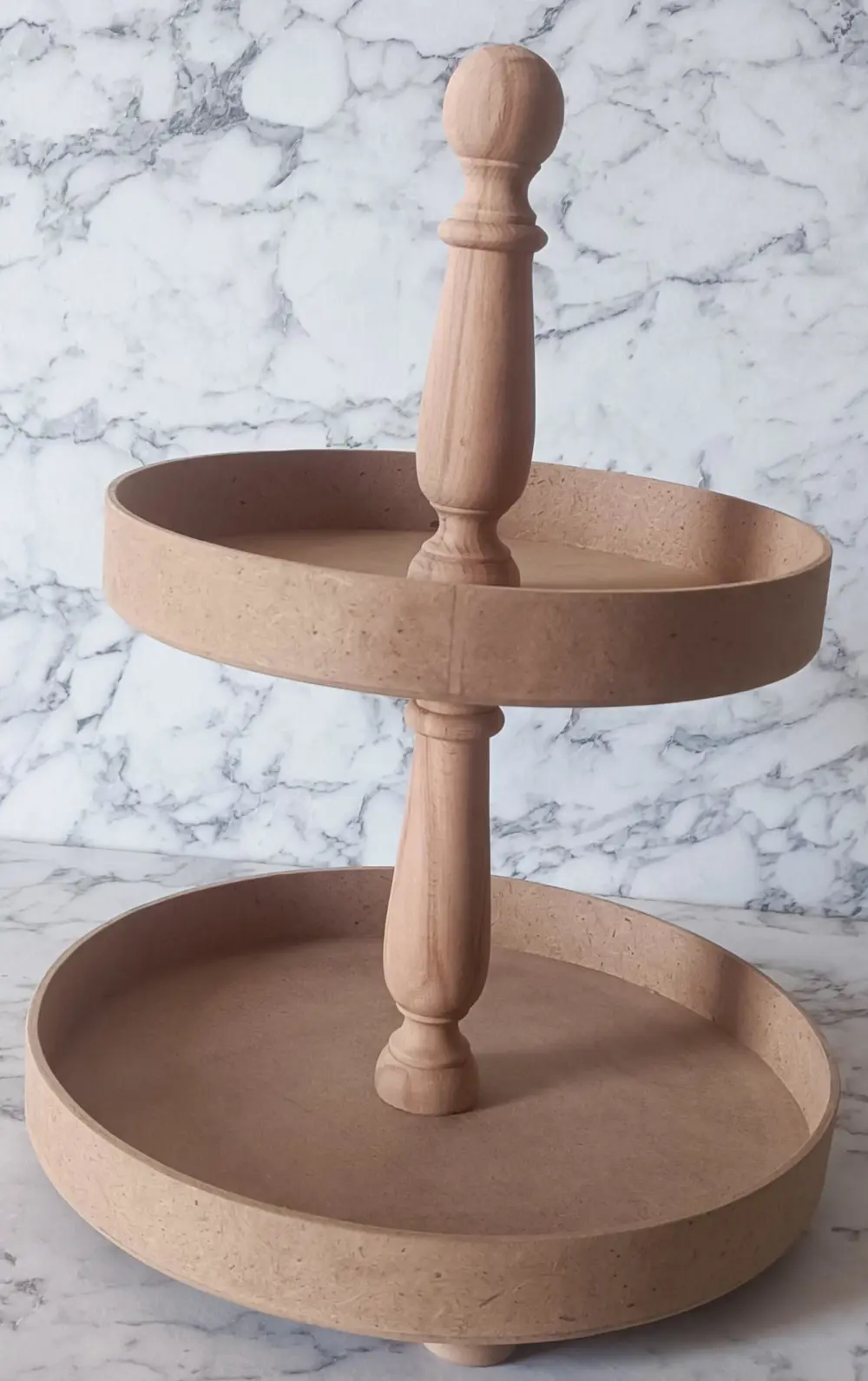 Hobi Adn 90195 Sunumluk İkili Set HAM Yuvarlak Kayın MDF  Kutuda 