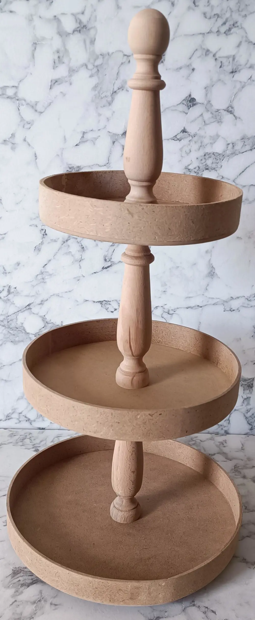 Hobi Adn 90196 3 KAT Sunumluk Set Çerez Meyve Pasta Ahşap MDF Kay