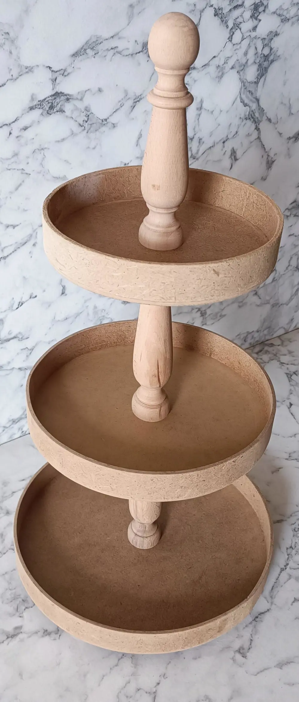 Hobi Adn 90196 3 KAT Sunumluk Set Çerez Meyve Pasta Ahşap MDF Kay