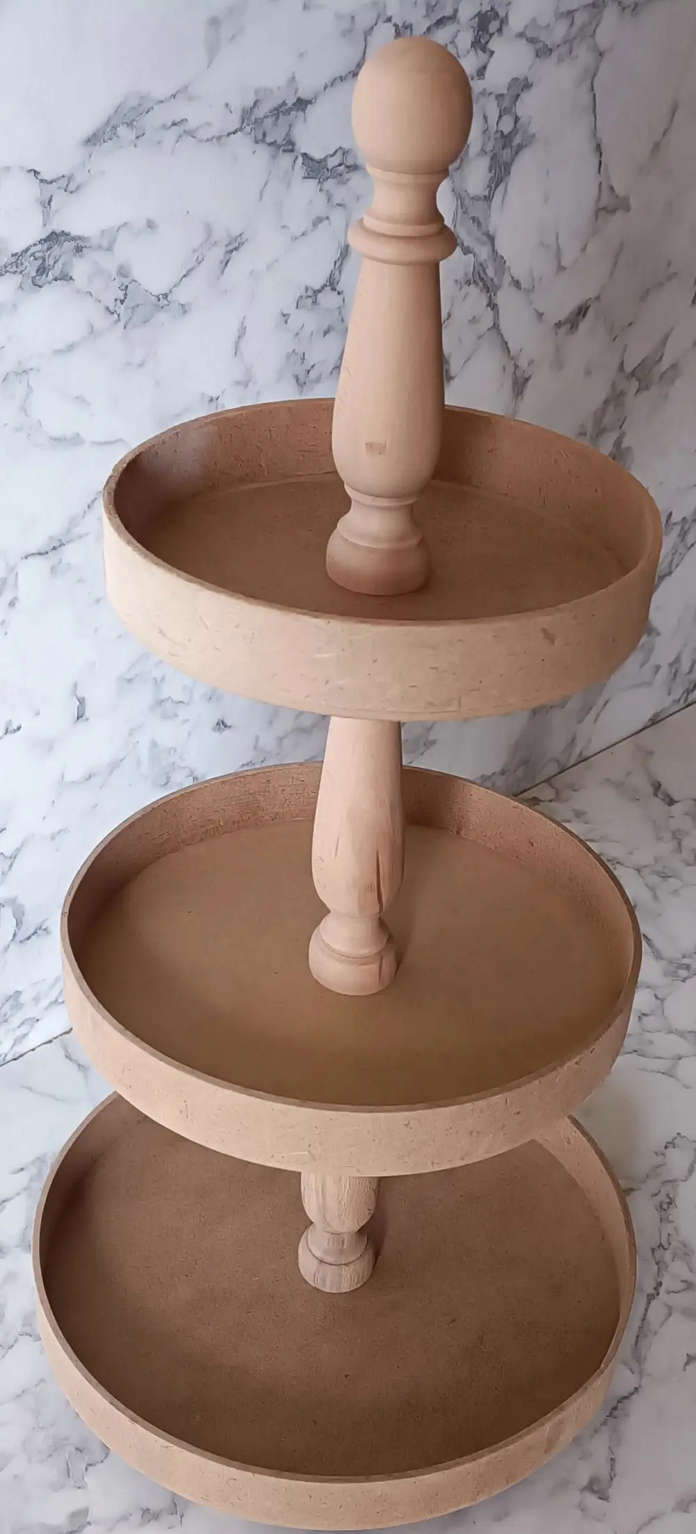 Hobi Adn 90196 3 KAT Sunumluk Set Çerez Meyve Pasta Ahşap MDF Kay