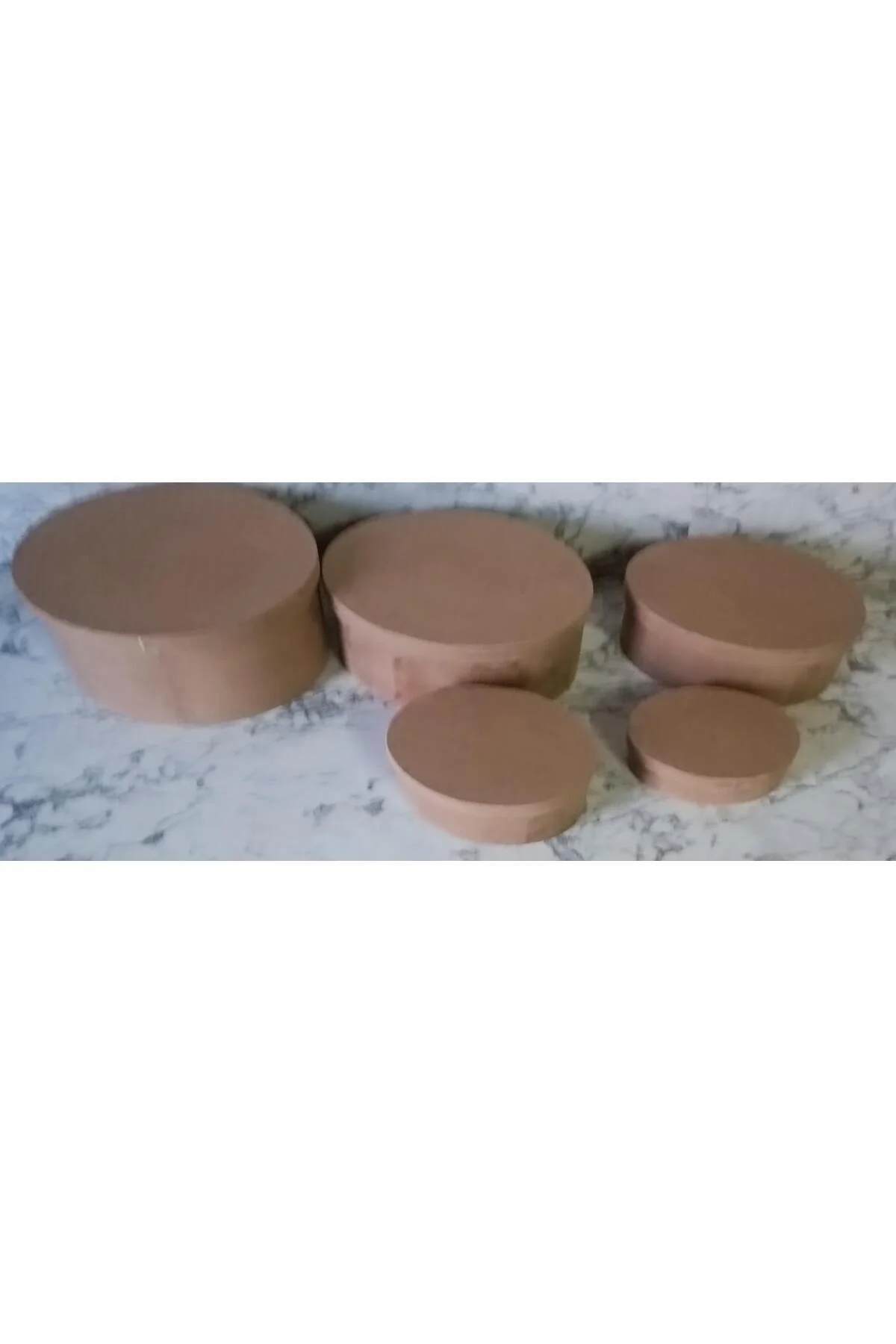 Hobi Adn 90197 5'li Kutu Set Oval Ahşap HAM MDF Maşuka Özellik MODEL El Yapım - Görsel 5