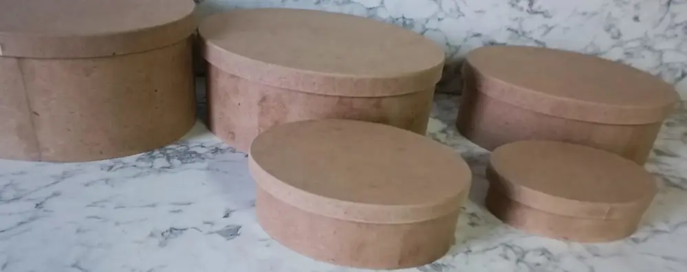 Hobi Adn 90197 5'li Kutu Set Oval Ahşap HAM MDF Maşuka Özellik MO