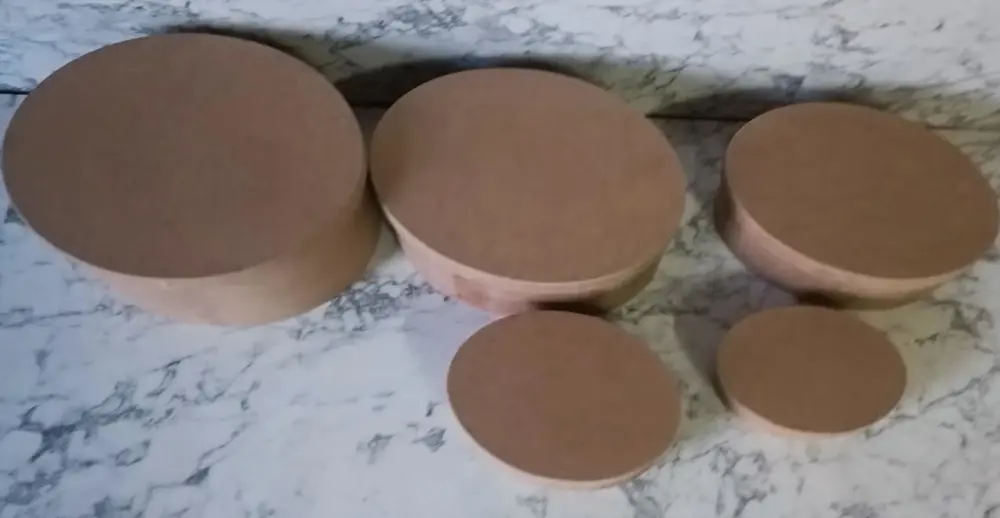 Hobi Adn 90197 5'li Kutu Set Oval Ahşap HAM MDF Maşuka Özellik MO