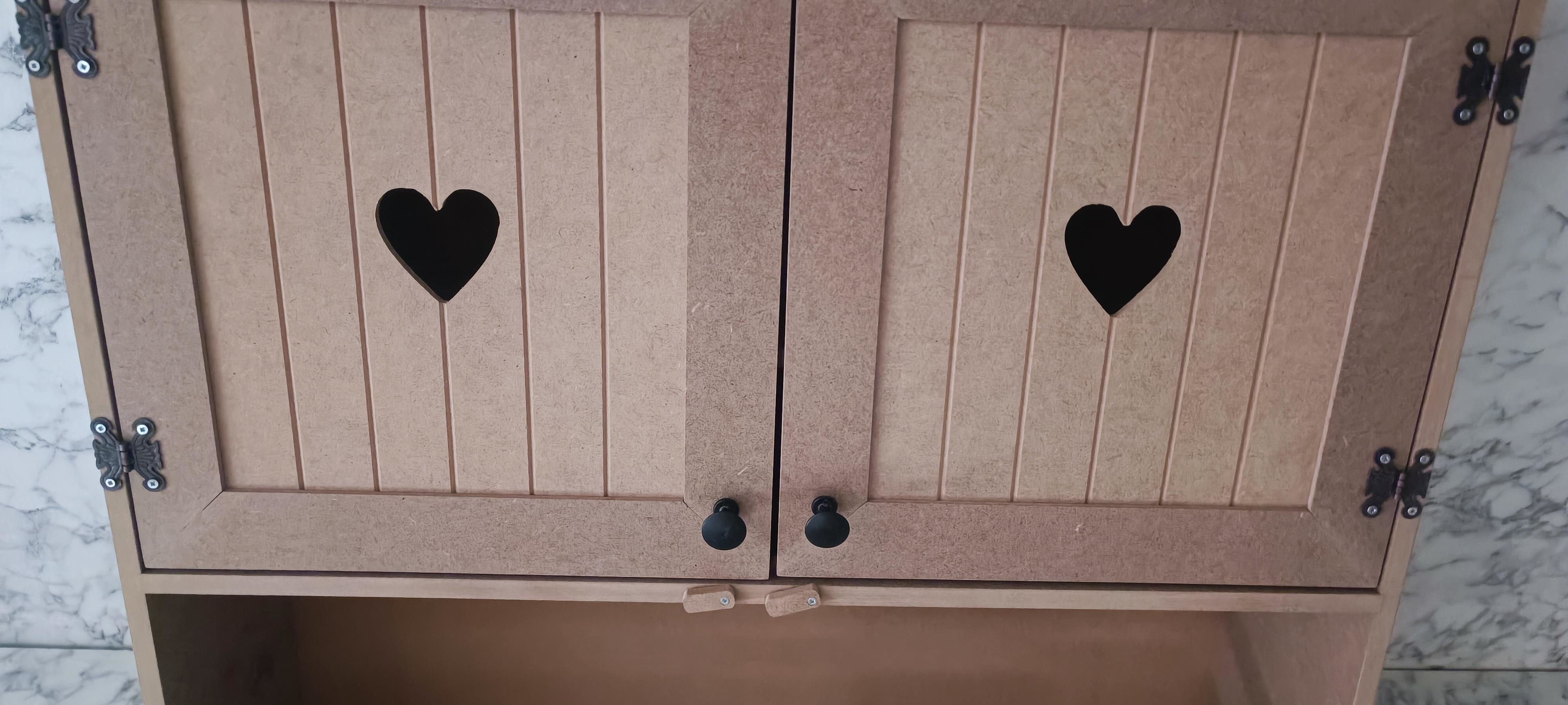 Hobi Adn 901999 Kalp Kapak Model Terek raf Dolap MDF HAM Duvara A