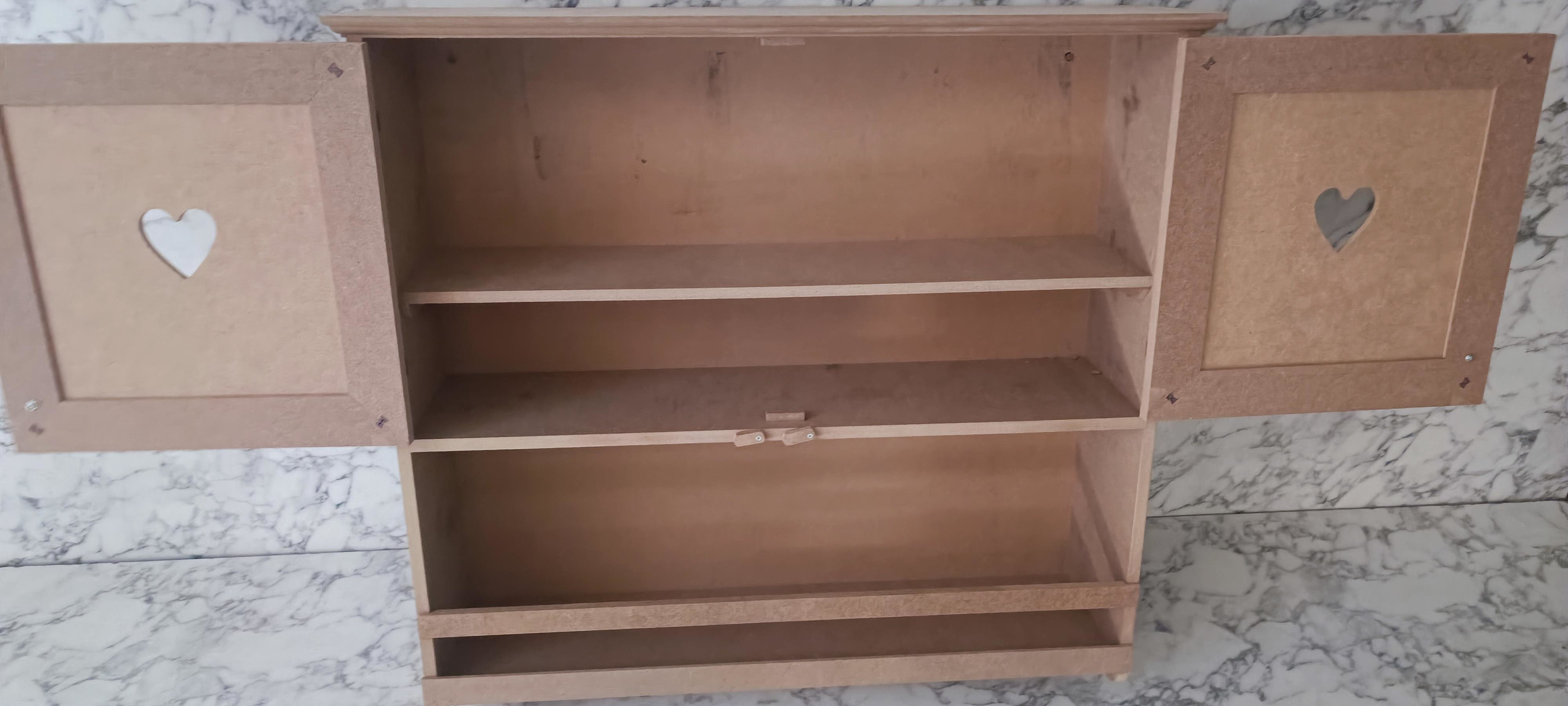 Hobi Adn 901999 Kalp Kapak Model Terek raf Dolap MDF HAM Duvara A