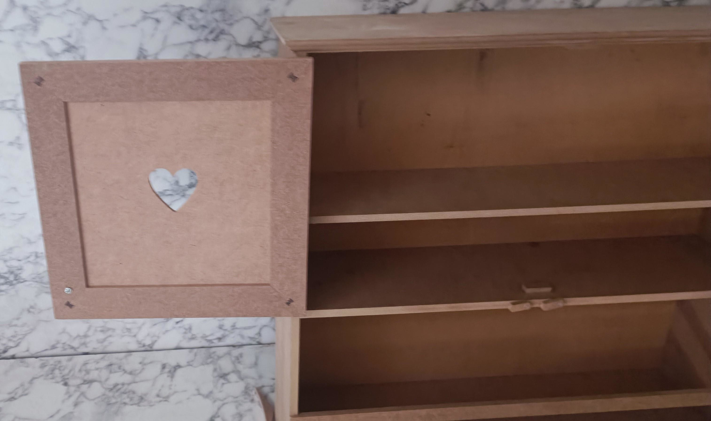 Hobi Adn 901999 Kalp Kapak Model Terek raf Dolap MDF HAM Duvara A