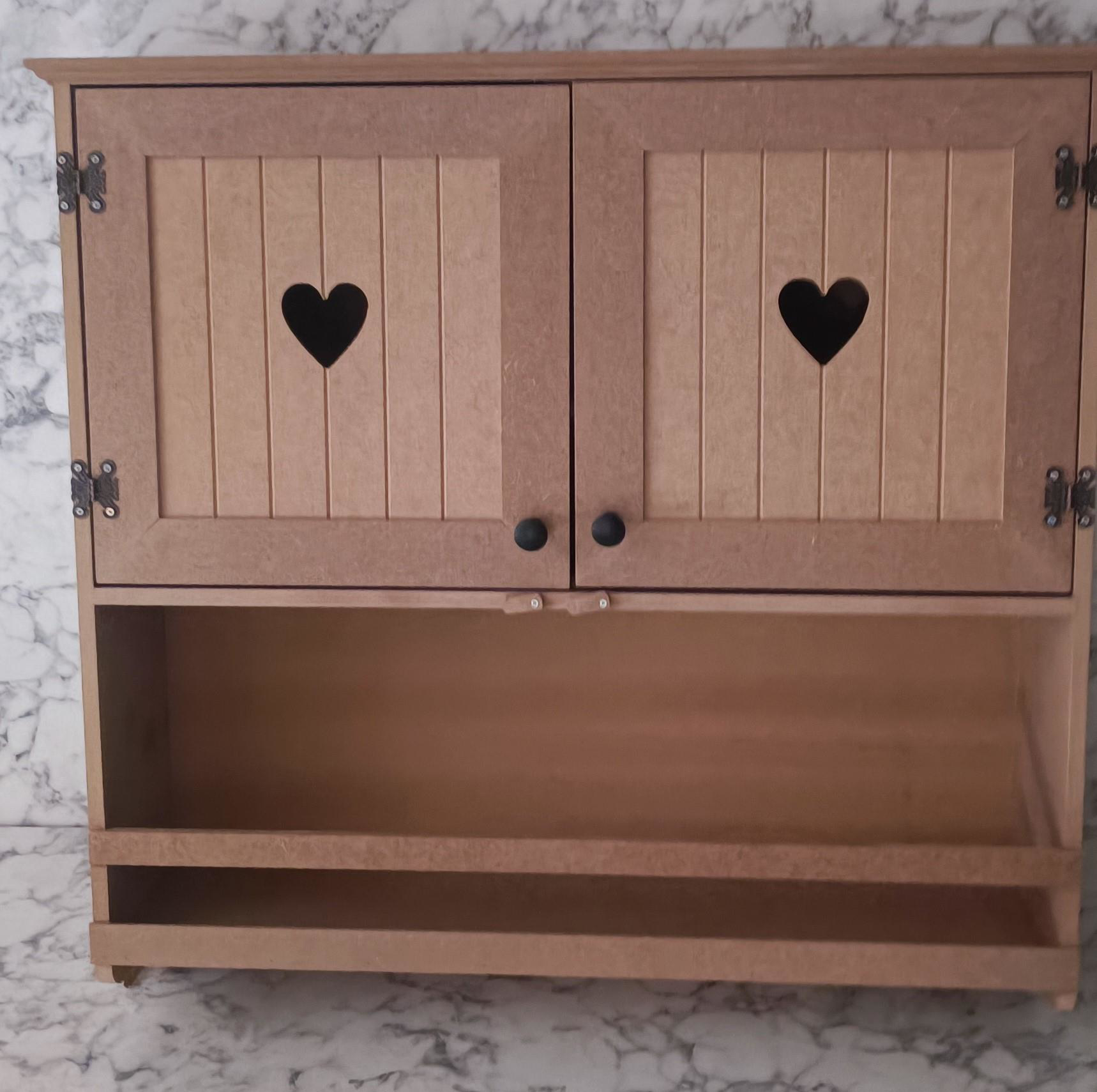 Hobi Adn 901999 Kalp Kapak Model Terek raf Dolap MDF HAM Duvara A