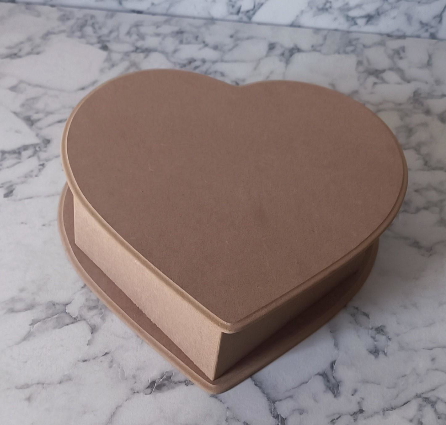 Hobi Adn 90200 Kalp Kutu Ahşap MDF HAM Model El Yapım