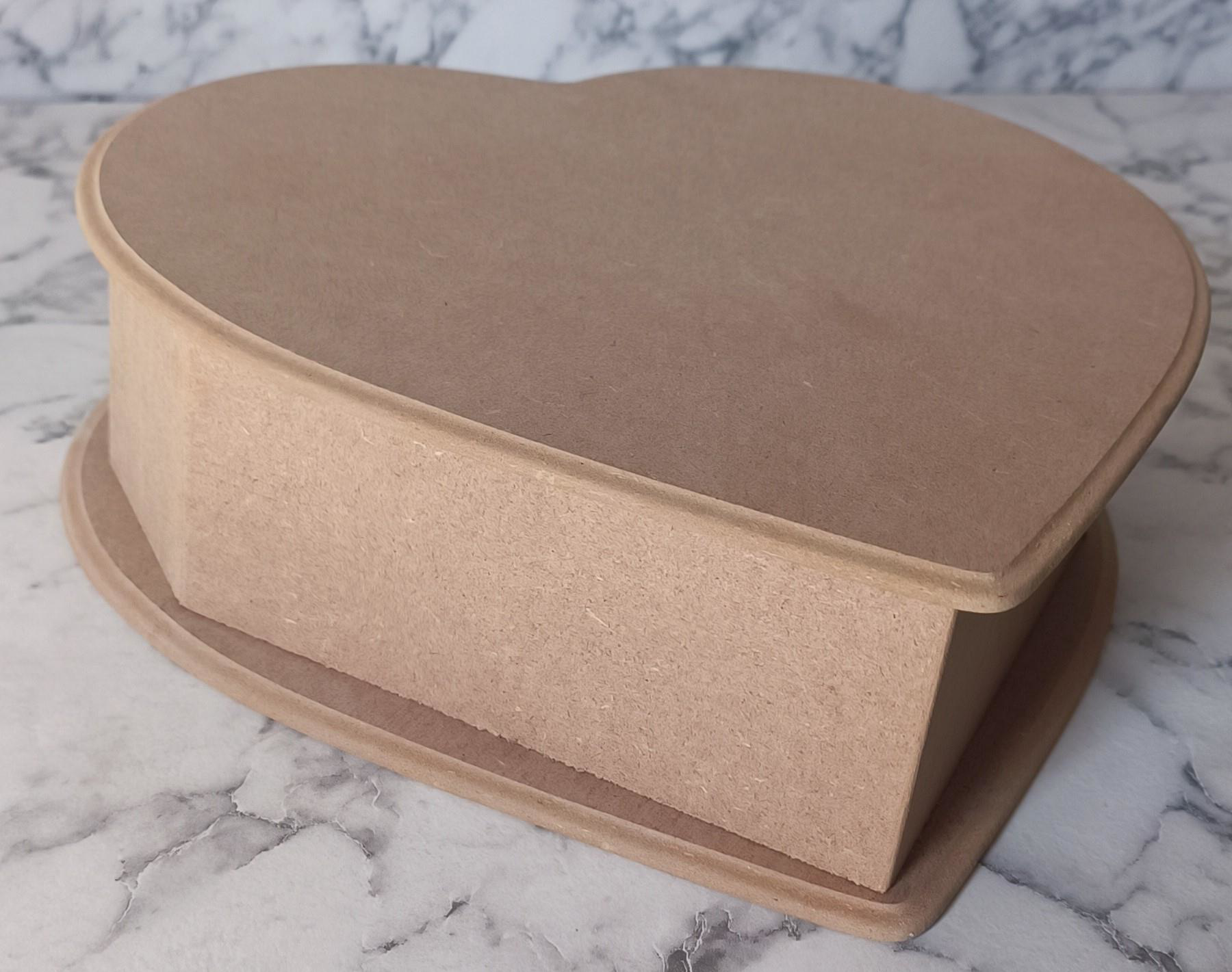 Hobi Adn 90200 Kalp Kutu Ahşap MDF HAM Model El Yapım