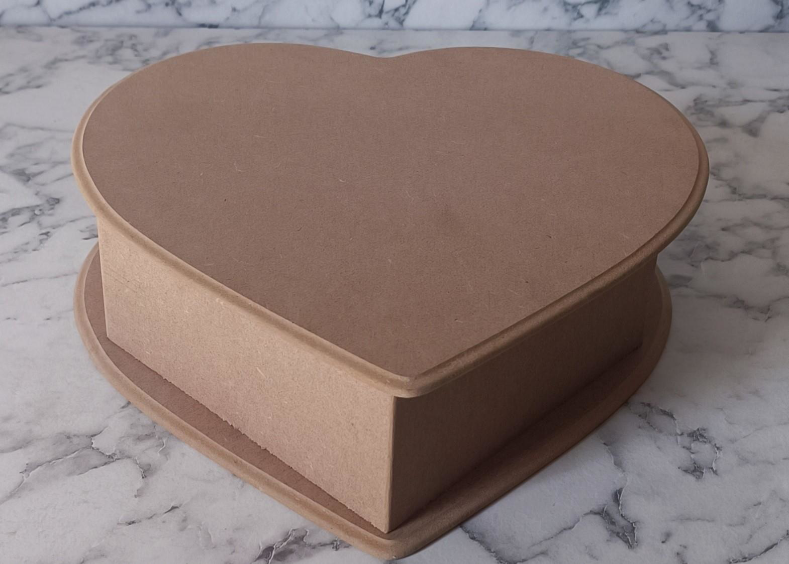 Hobi Adn 90200 Kalp Kutu Ahşap MDF HAM Model El Yapım