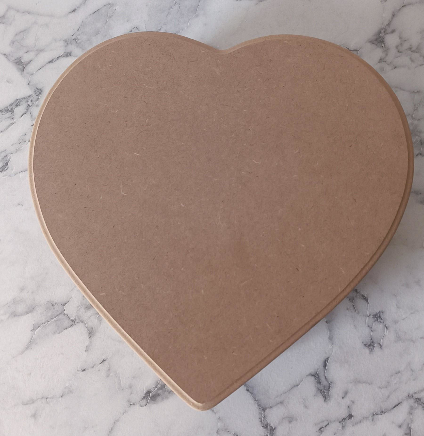 Hobi Adn 90200 Kalp Kutu Ahşap MDF HAM Model El Yapım