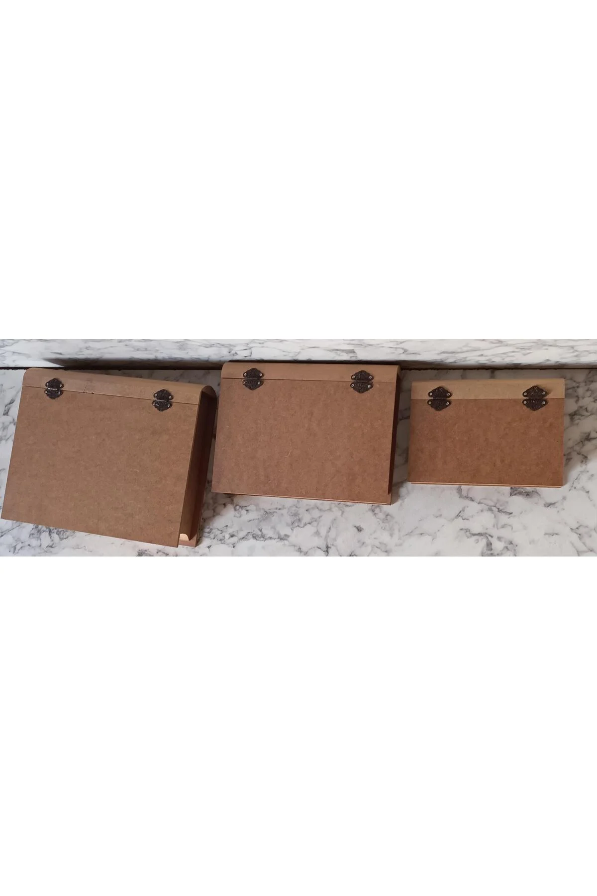 Hobi Adn 90203 Kitap Kutu 3'LÜ Set Ahşap MDF HAM Ankara Siteler Ürünü El Yapım - Görsel 3