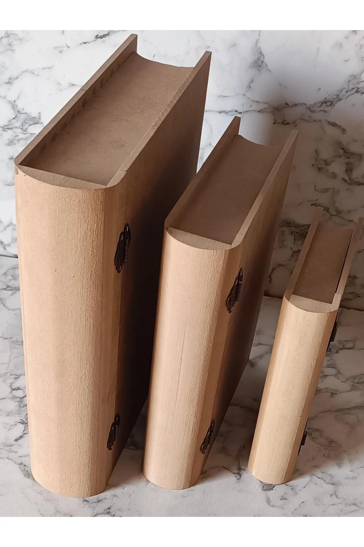 Hobi Adn 90203 Kitap Kutu 3'LÜ Set Ahşap MDF HAM Ankara Siteler Ürünü El Yapım - Görsel 6