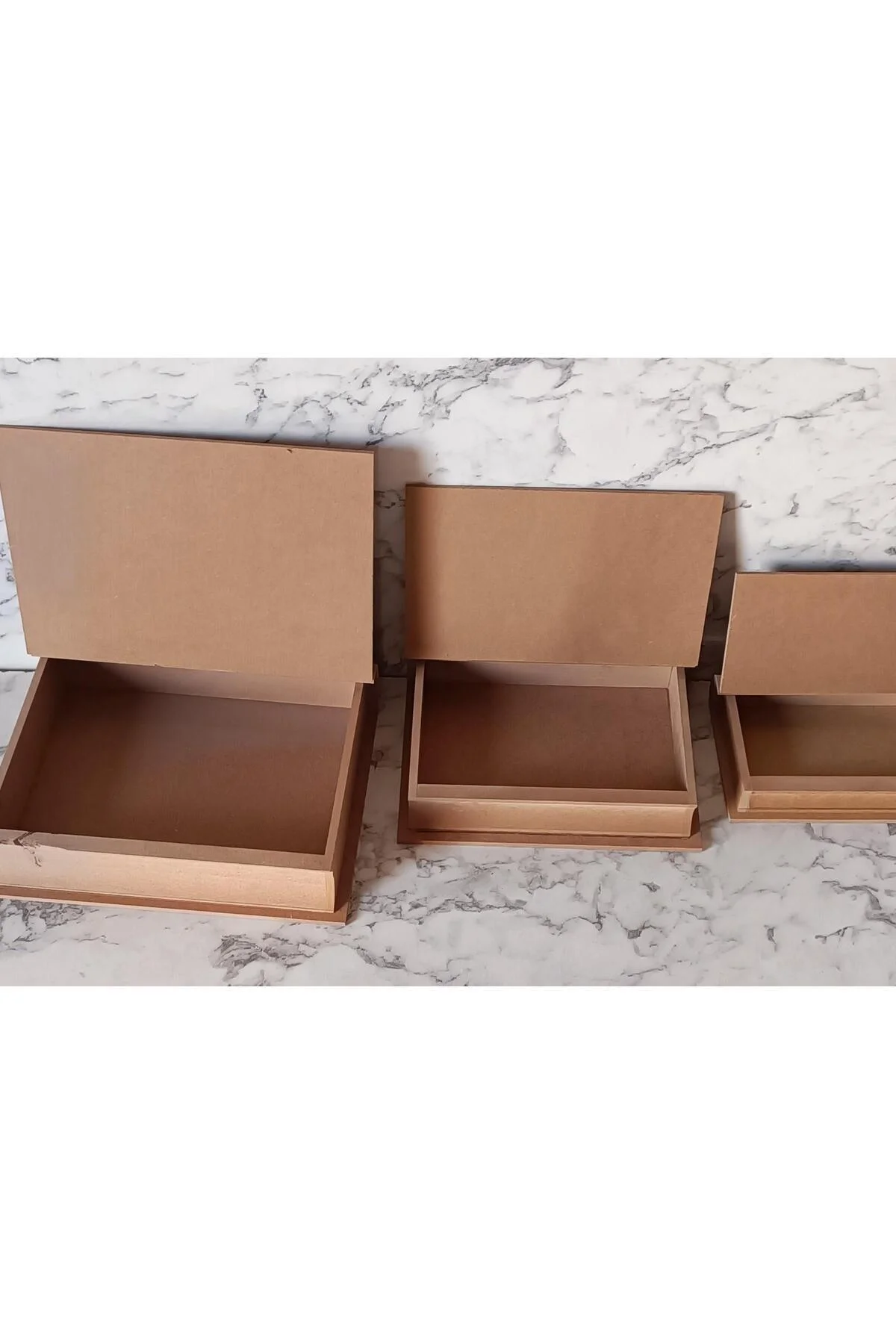 Hobi Adn 90203 Kitap Kutu 3'LÜ Set Ahşap MDF HAM Ankara Siteler Ürünü El Yapım - Görsel 5