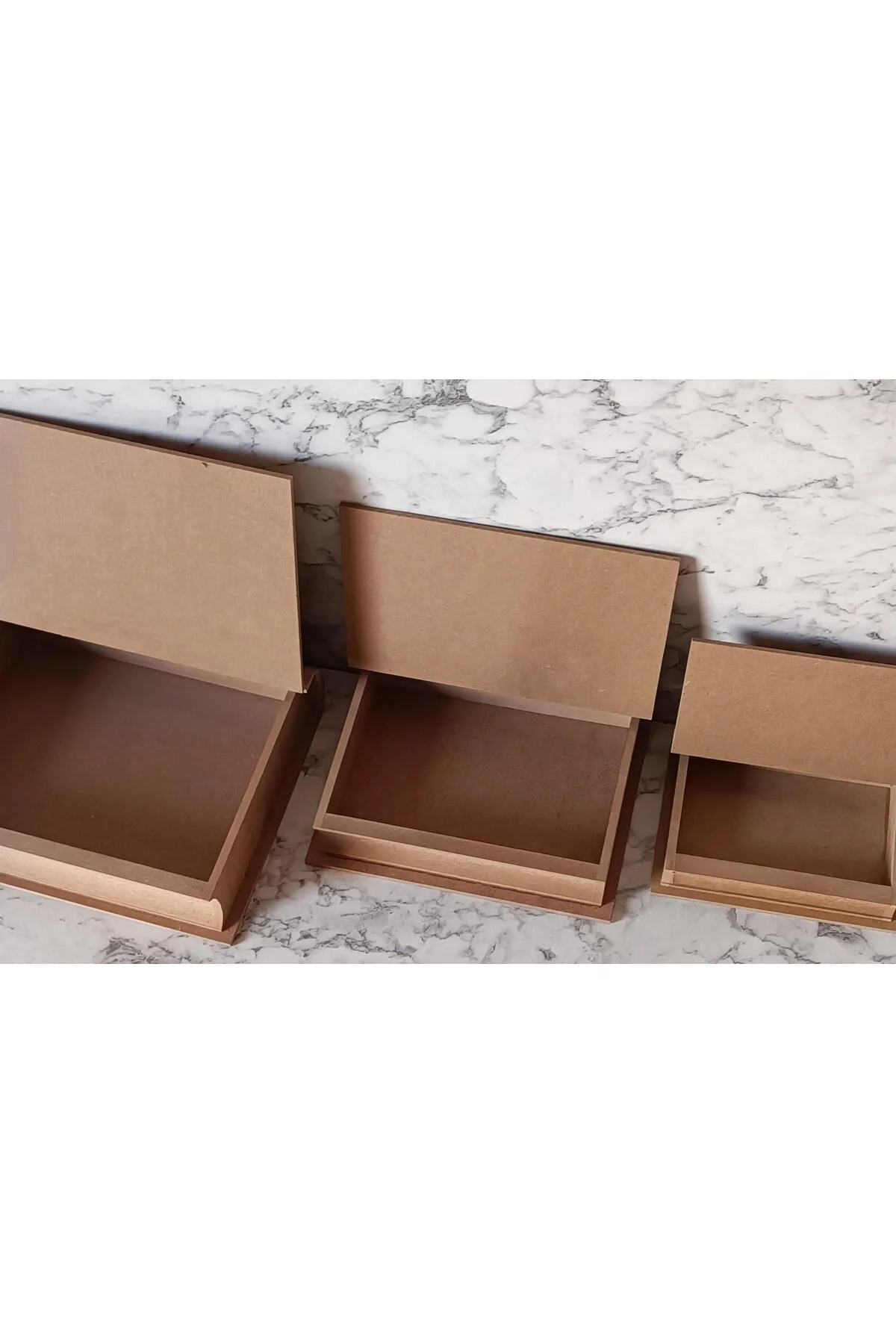 Hobi Adn 90203 Kitap Kutu 3'LÜ Set Ahşap MDF HAM Ankara Siteler Ürünü El Yapım - Görsel 4