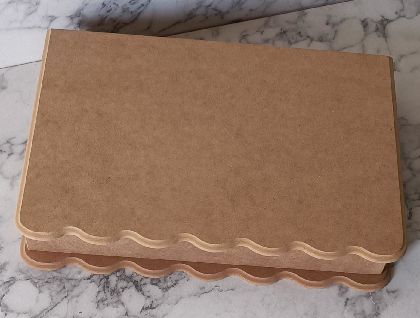 Hobi Adn 90204 Kutu Ahşap HAM MDF Dalgalı Kenar 4 Bölme Kutuda Se