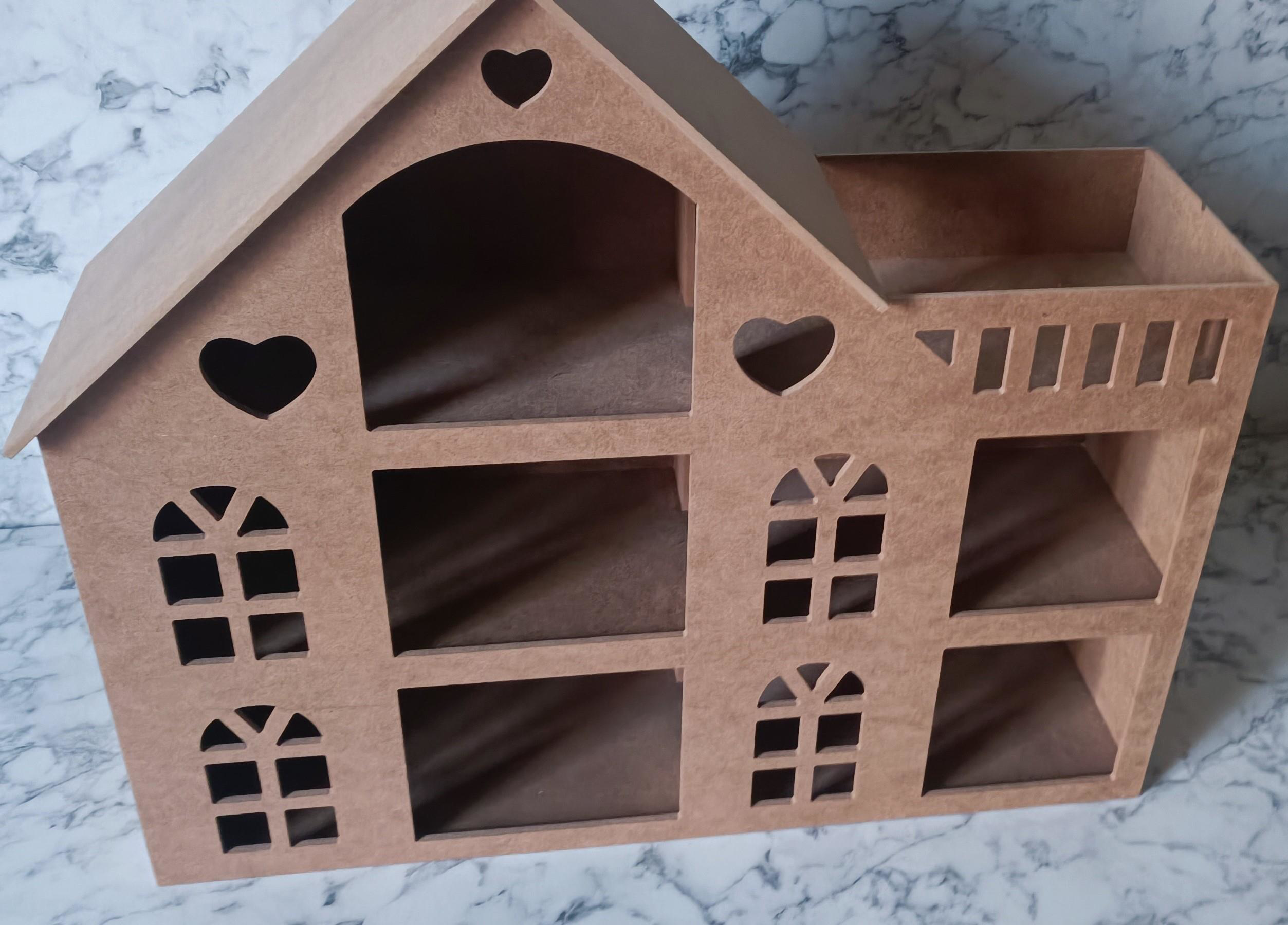Hobi Adn 90208 Oyuncak Ev 3 Katlı Windows Penceri MODEL Ahşap MDF