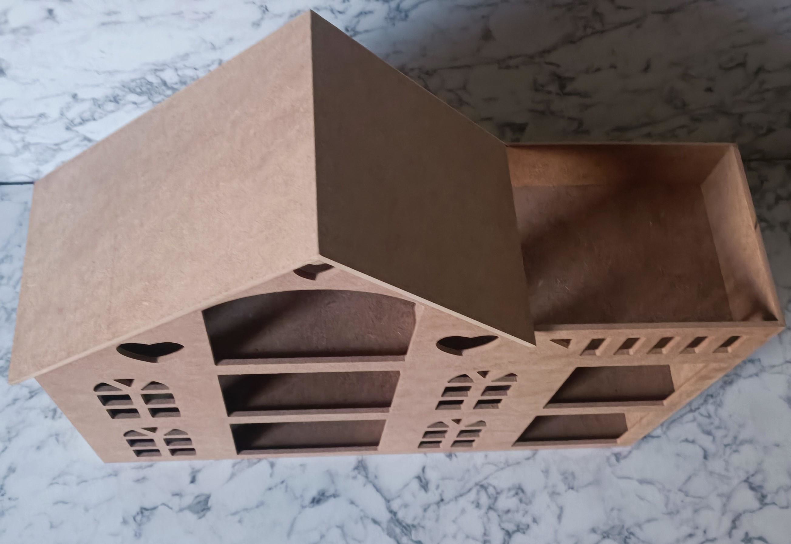 Hobi Adn 90208 Oyuncak Ev 3 Katlı Windows Penceri MODEL Ahşap MDF