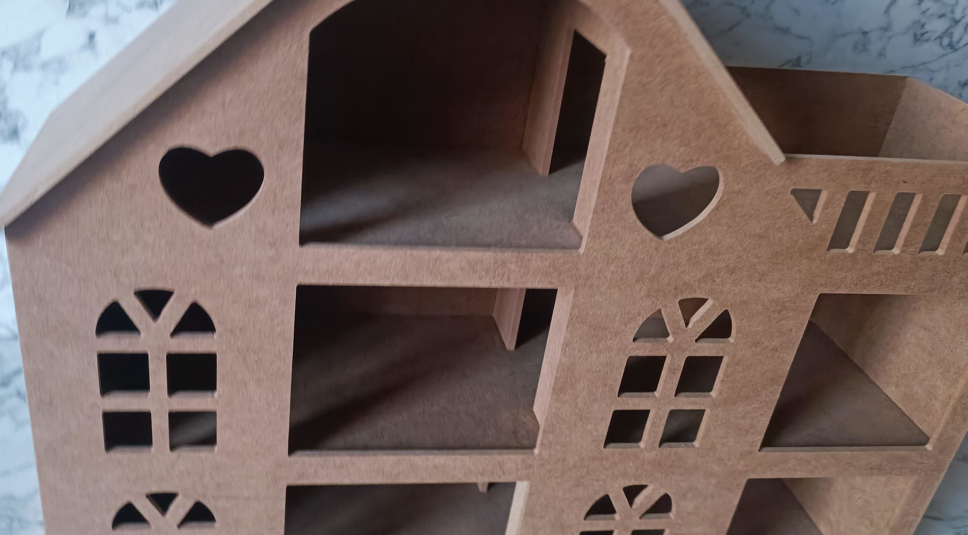Hobi Adn 90208 Oyuncak Ev 3 Katlı Windows Penceri MODEL Ahşap MDF