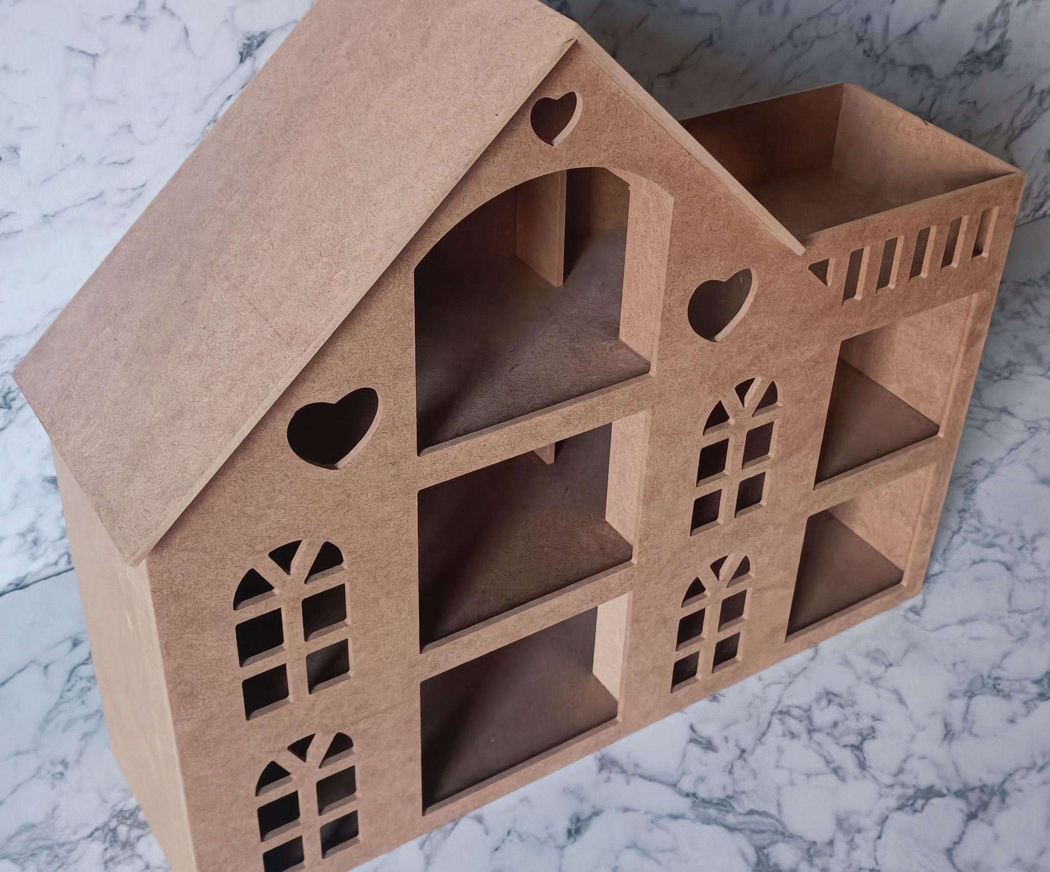 Hobi Adn 90208 Oyuncak Ev 3 Katlı Windows Penceri MODEL Ahşap MDF