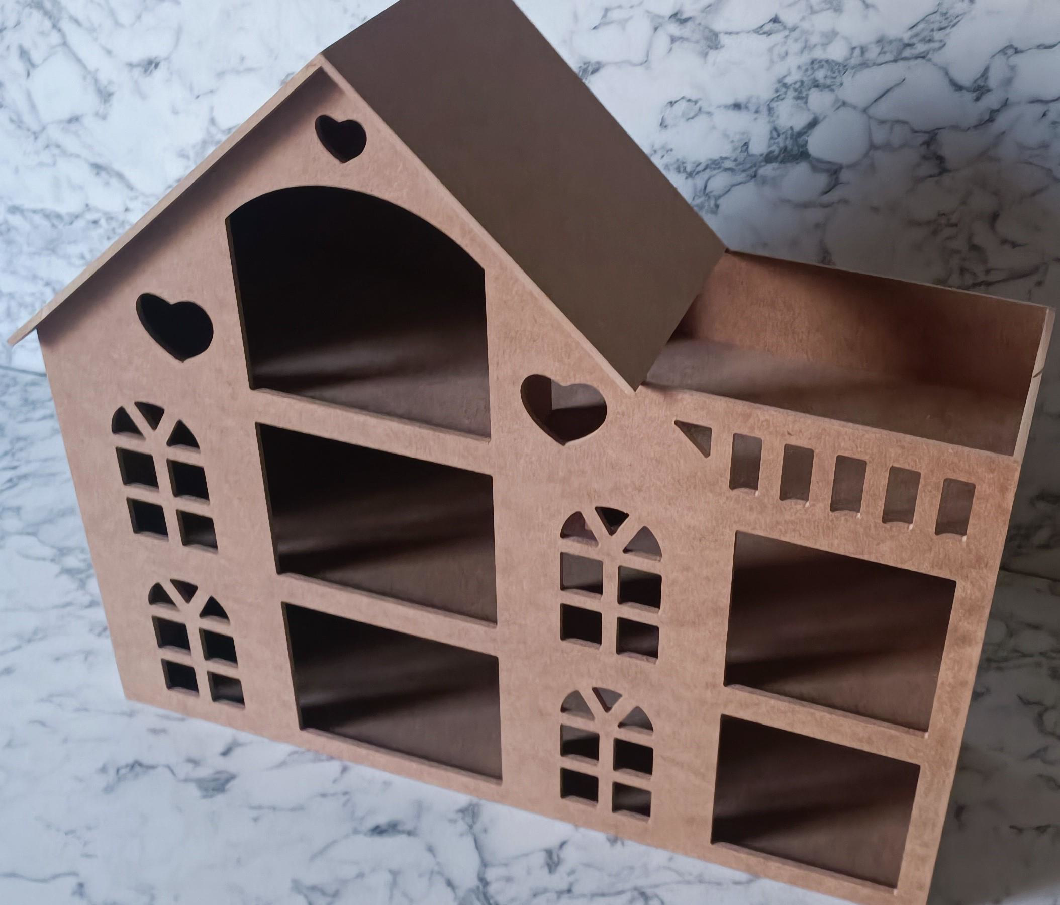 Hobi Adn 90208 Oyuncak Ev 3 Katlı Windows Penceri MODEL Ahşap MDF