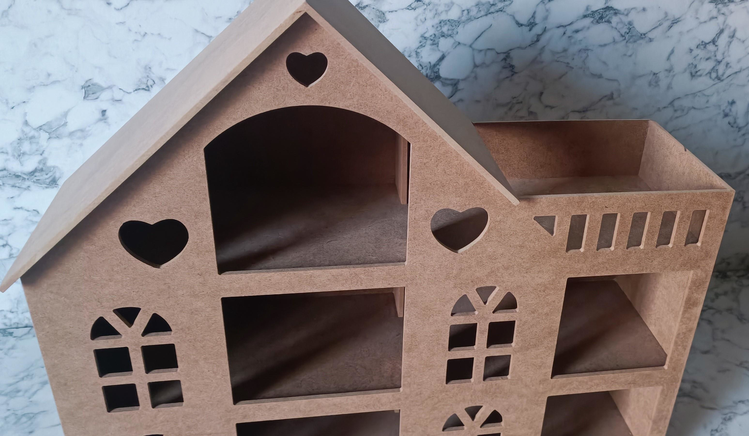 Hobi Adn 90208 Oyuncak Ev 3 Katlı Windows Penceri MODEL Ahşap MDF