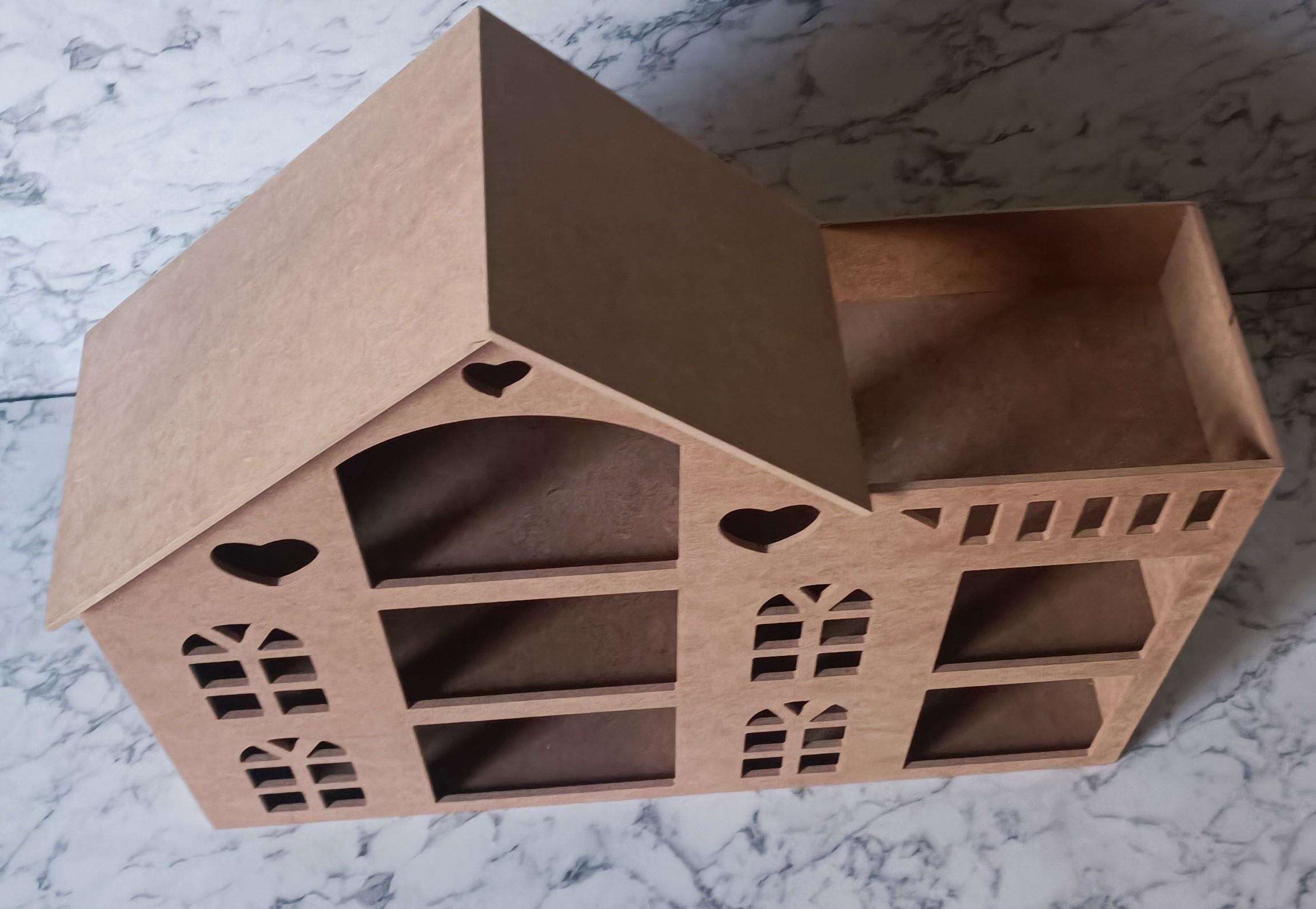 Hobi Adn 90208 Oyuncak Ev 3 Katlı Windows Penceri MODEL Ahşap MDF