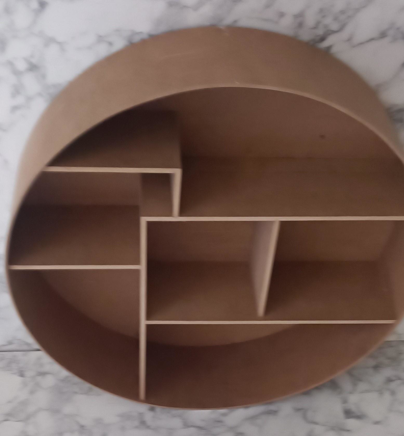 Hobi Adn 90212 Yuvarlak Raf KİTAPLIK Terek Ahşap MDF HAM Kutu Sev