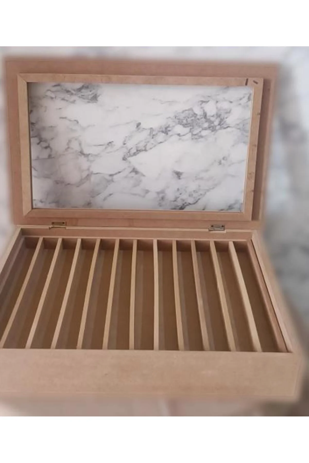 Hobi Adn 90224 Dekoratif TESBİH Kutu Ahşap MDF HAM CNC Kesim Çift Bölme El Yapım Hobi Adn 90224 Dekoratif TESBİH Kutu Ahşap MDF HAM CNC Kesim Çift Bölme El Yapım - Görsel 8