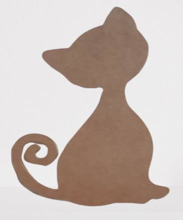 Hobi Adn 90227 Dekoratif Pano Kedi CNC Kesim Ahşap HAM MDF MODEL 