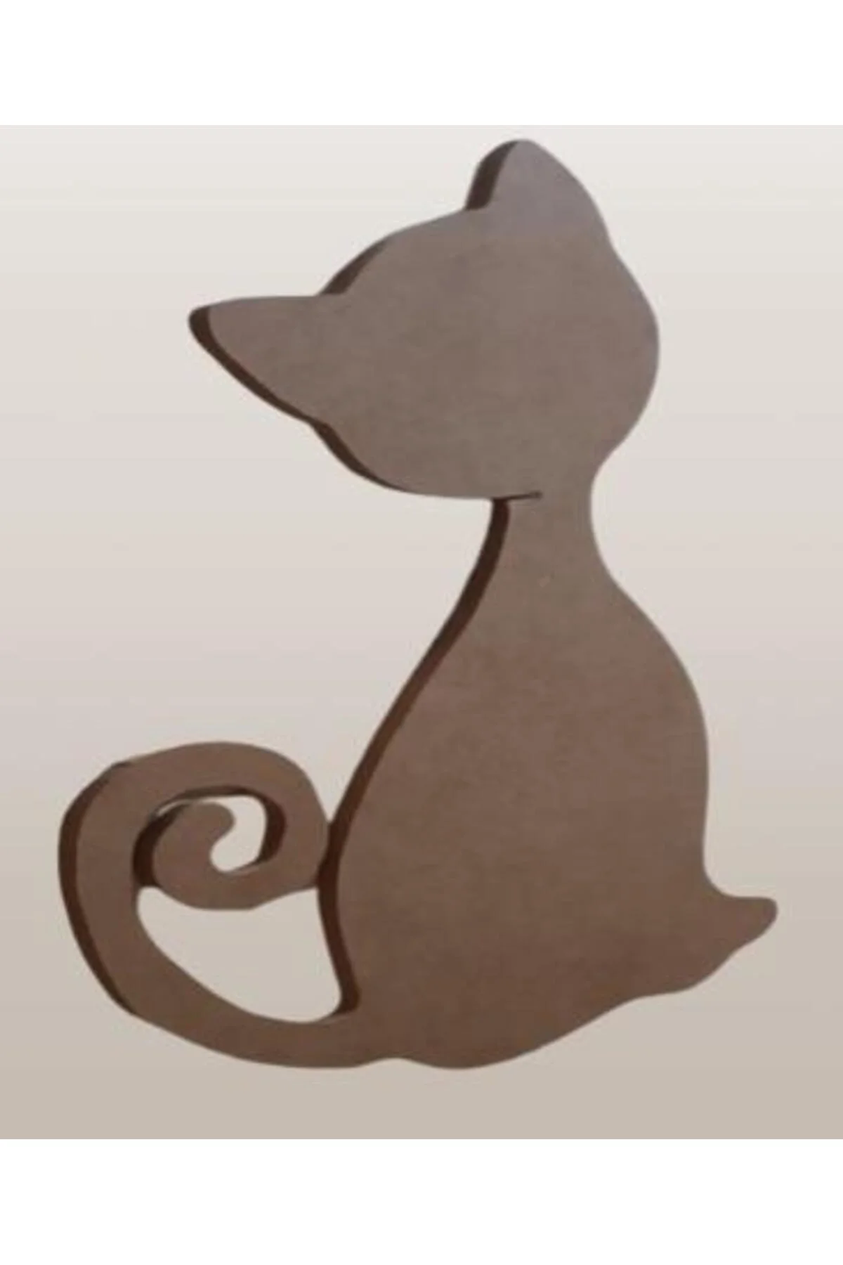 Hobi Adn 90227 Dekoratif Pano Kedi CNC Kesim Ahşap HAM MDF MODEL  El Yapım - Görsel 3