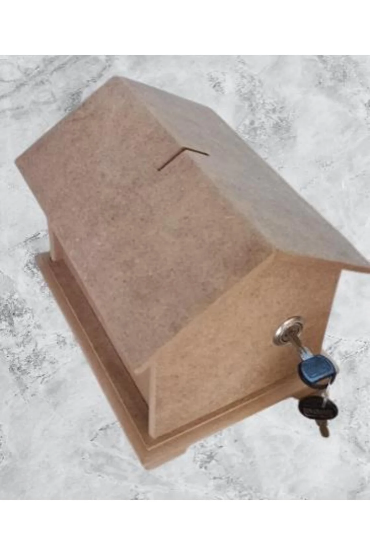 Hobi Adn 90228 Dekoratif Bahşiş Kutusu Kumbara MDF HAM CNC Kesim MODEL El Yapım - Görsel 3