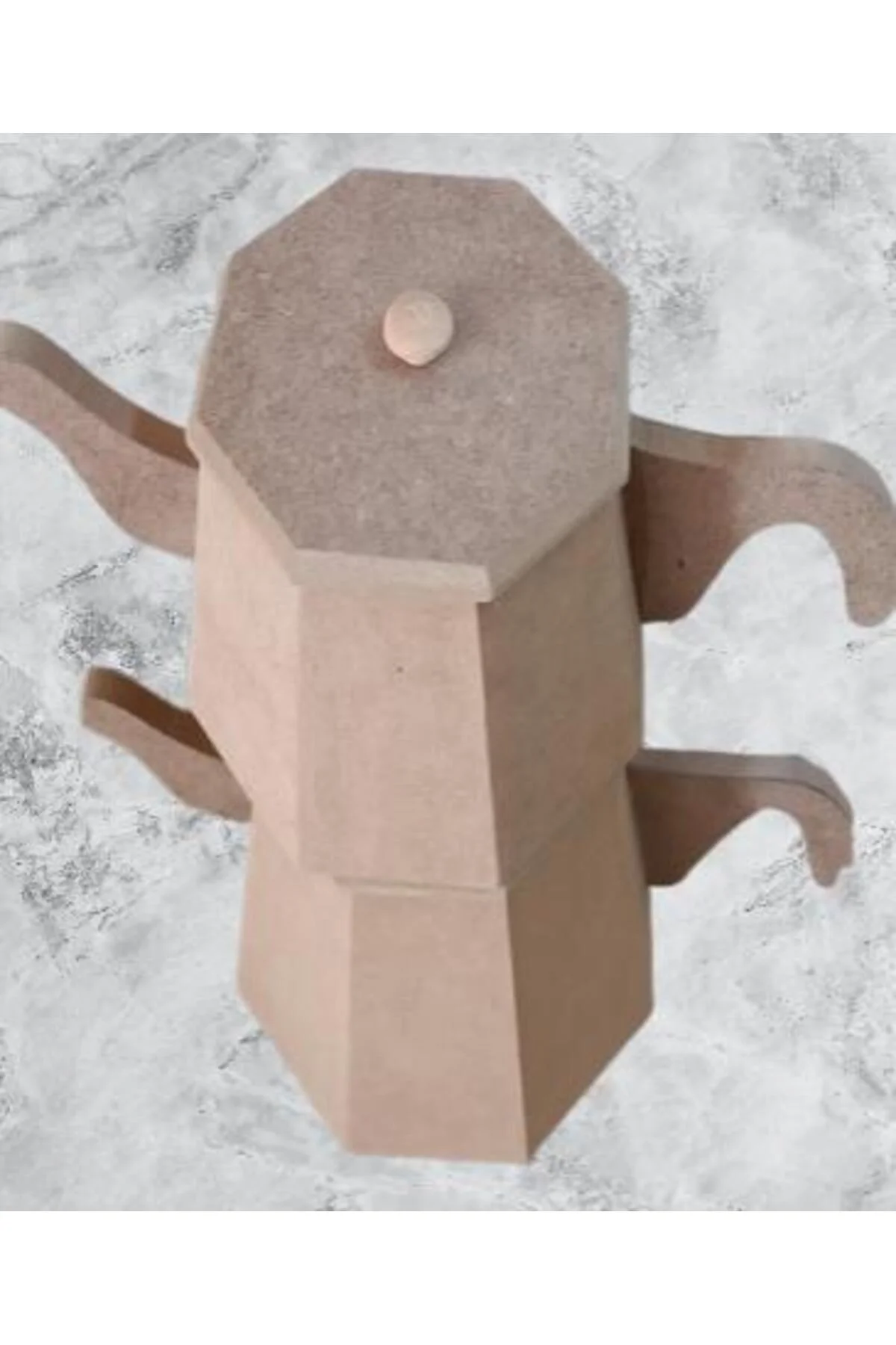 Hobi Adn 90229 Dekoratif Çaydanlık CNC Kesim Ahşap MDF HAM MODEL El Yapım - Görsel 3