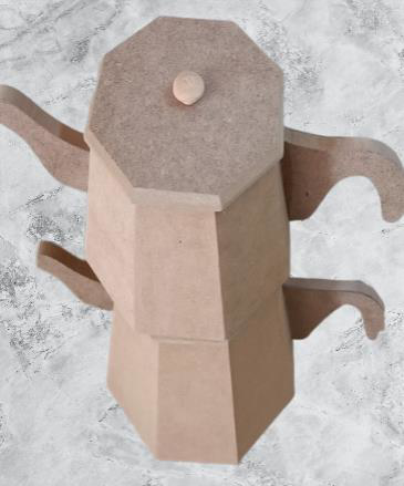 Hobi Adn 90229 Dekoratif Çaydanlık CNC Kesim Ahşap MDF HAM MODEL 