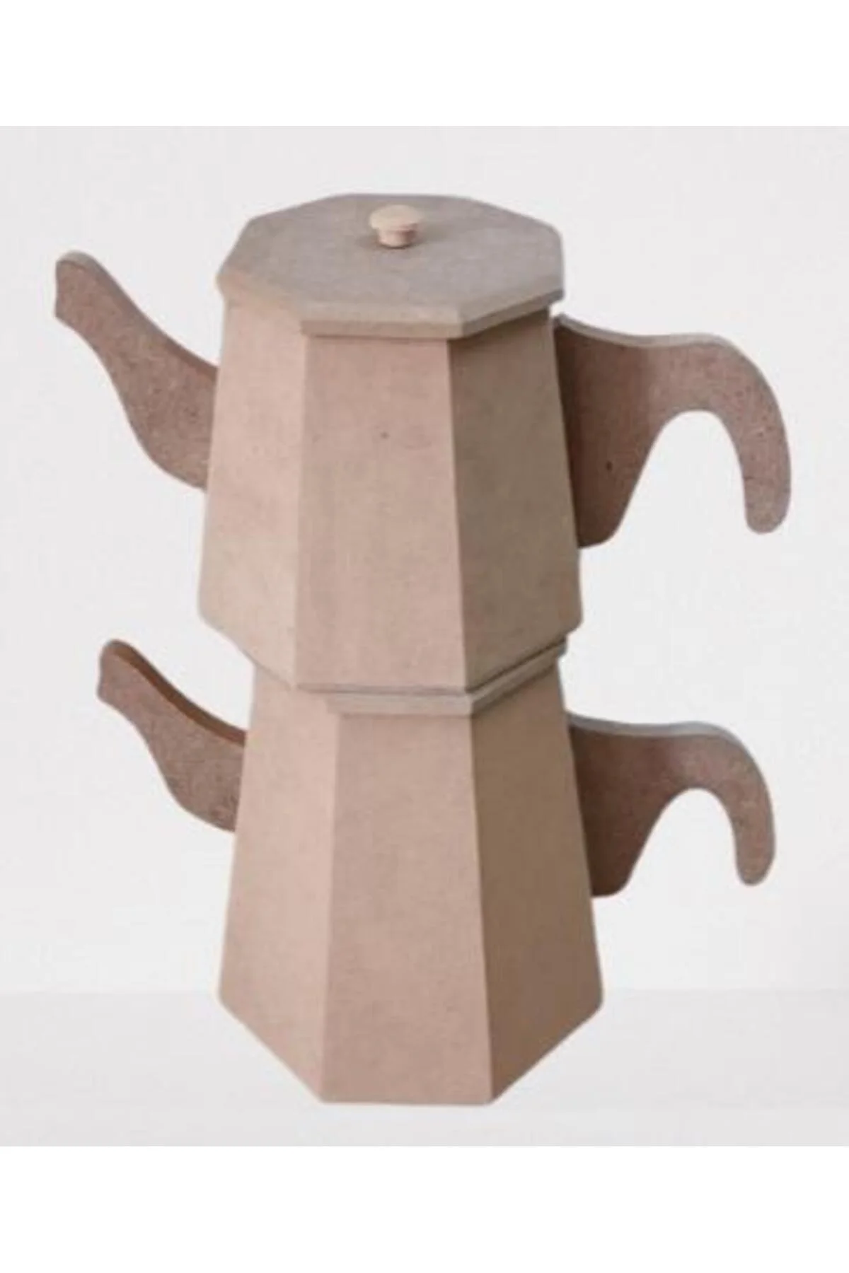 Hobi Adn 90229 Dekoratif Çaydanlık CNC Kesim Ahşap MDF HAM MODEL El Yapım - Görsel 5