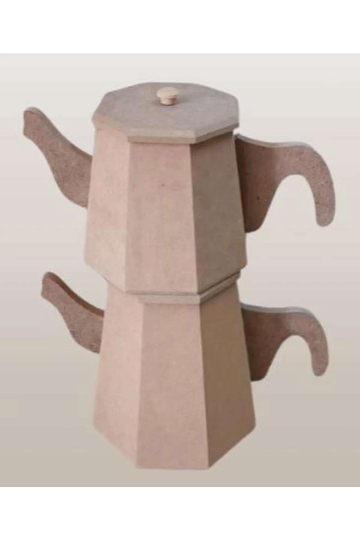 Hobi Adn 90229 Dekoratif Çaydanlık CNC Kesim Ahşap MDF HAM MODEL El Yapım - Görsel 4