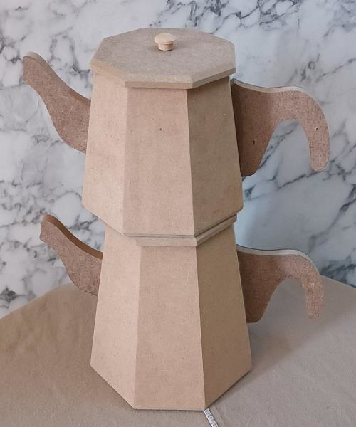 Hobi Adn 90229 Dekoratif Çaydanlık CNC Kesim Ahşap MDF HAM MODEL 