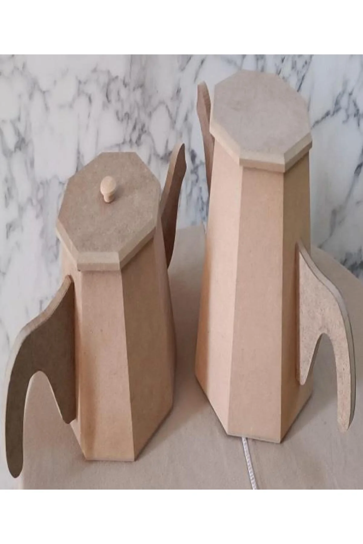 Hobi Adn 90229 Dekoratif Çaydanlık CNC Kesim Ahşap MDF HAM MODEL El Yapım - Görsel 6