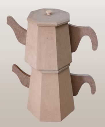Hobi Adn 90229 Dekoratif Çaydanlık CNC Kesim Ahşap MDF HAM MODEL 