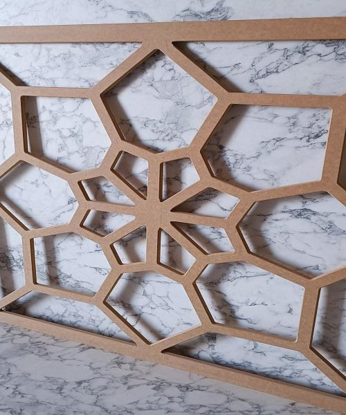 Hobi Adn 90230 Dekoratif Çerçeve Çiçek Motifli Ahşap MDF HAM CNC 