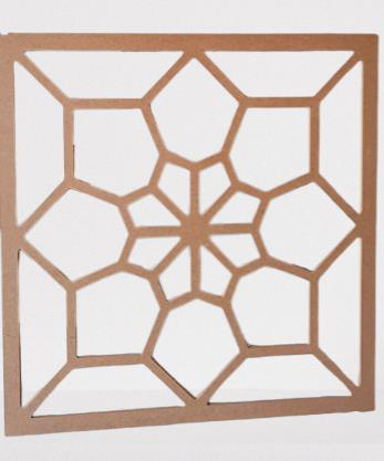 Hobi Adn 90230 Dekoratif Çerçeve Çiçek Motifli Ahşap MDF HAM CNC 