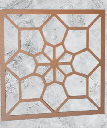 Hobi Adn 90230 Dekoratif Çerçeve Çiçek Motifli Ahşap MDF HAM CNC 